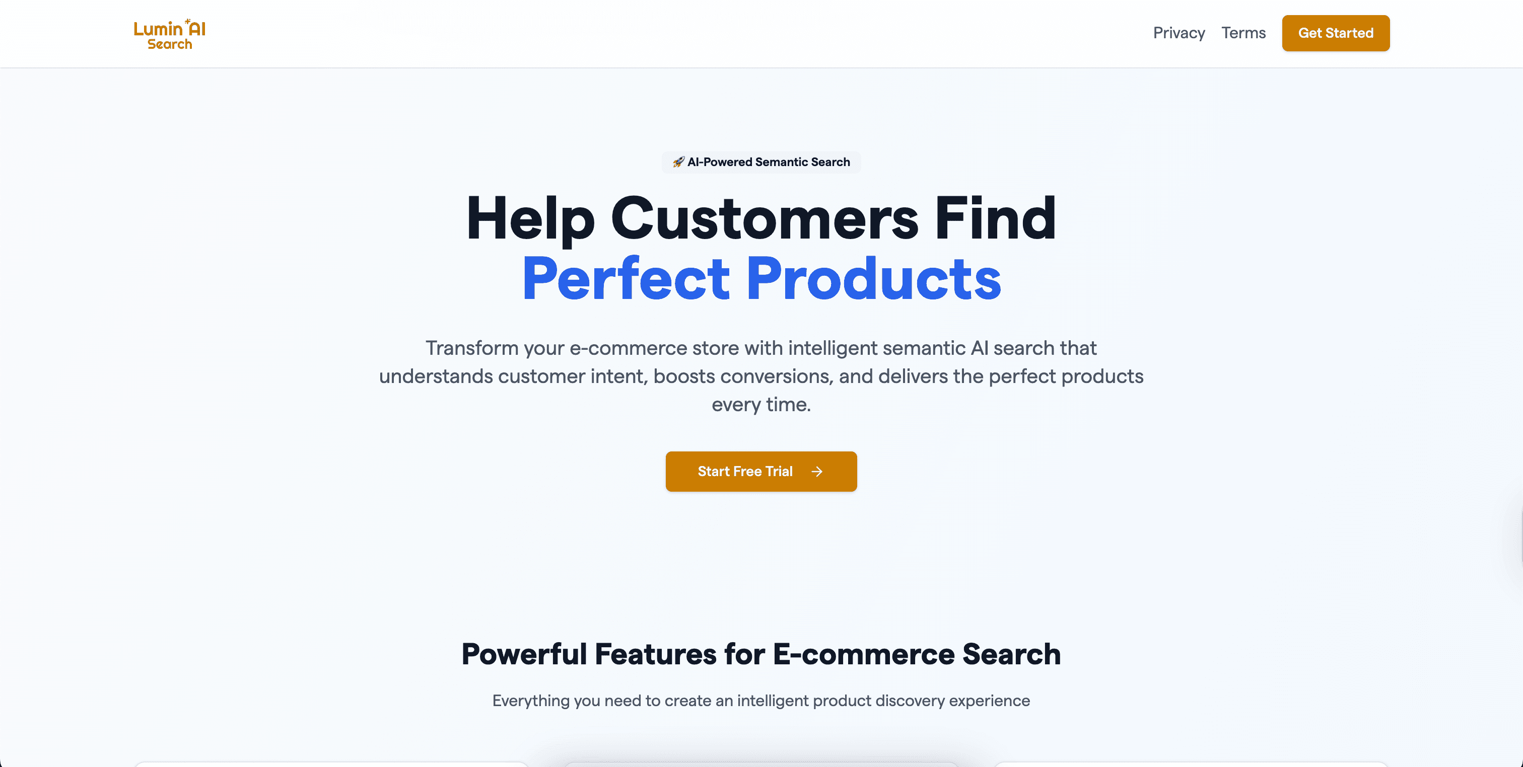 Lumin Search - AI-Powered E-commerce Search Engine